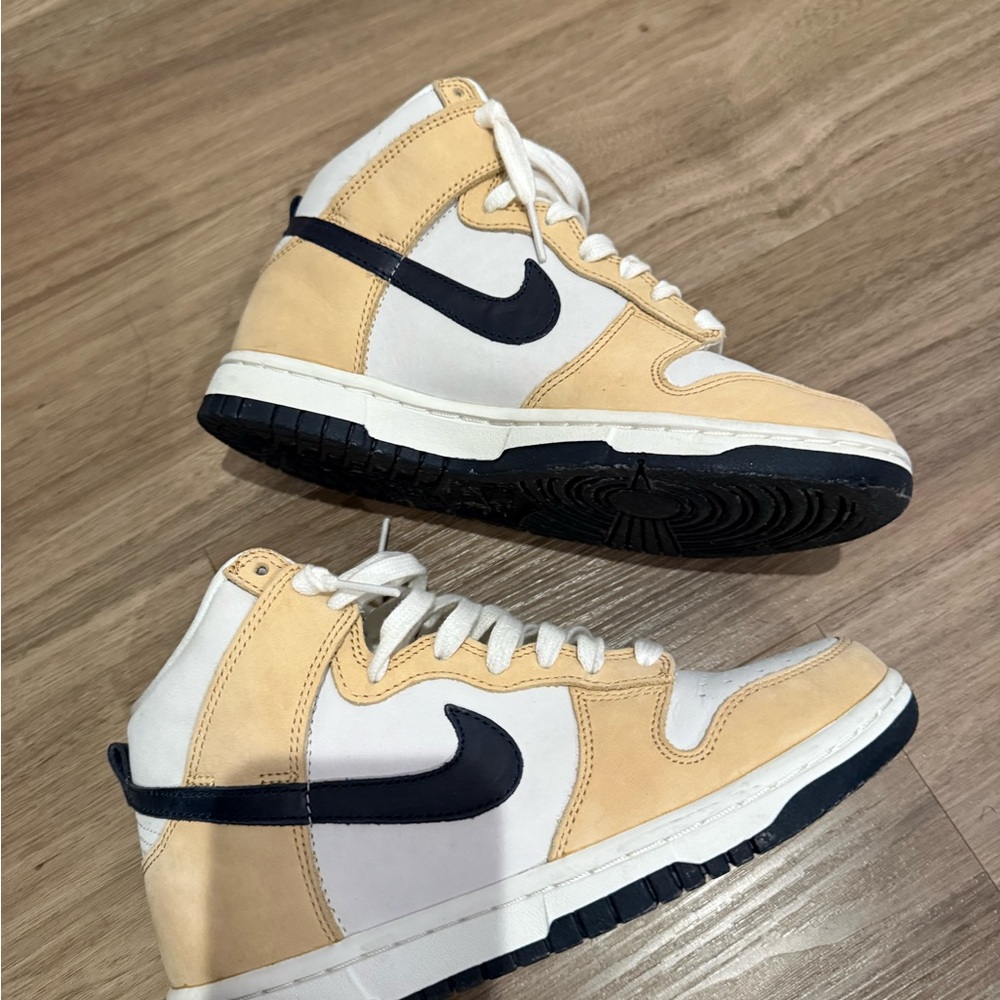 Nike Men's High-Top Sneakers - Cream and Black